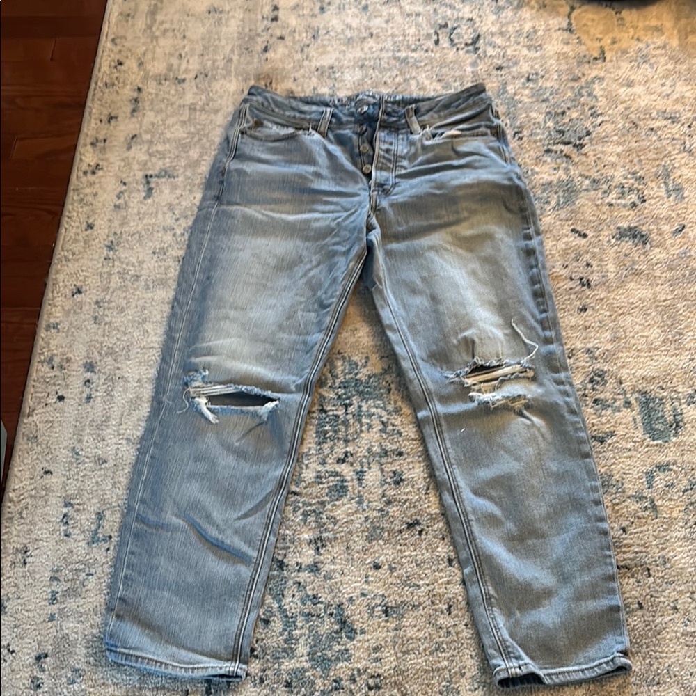 Distressed Light Wash Jeans
